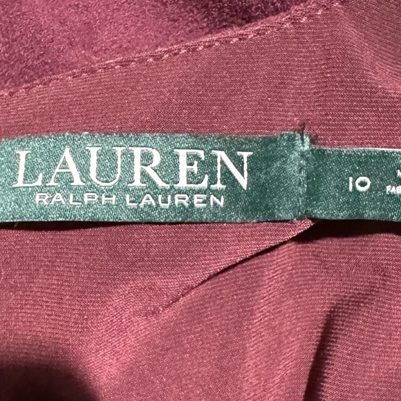 Lauren Ralph Lauren Rich Burgundy Mini faux suede Dress 10 - Picture 4 of 7